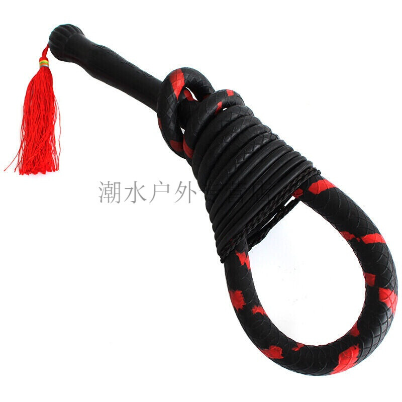 橡胶麒麟皮甩鞭武术表演软陀螺鞭子健身鞭 黑红色 2.5斤 黑红色 1.7斤